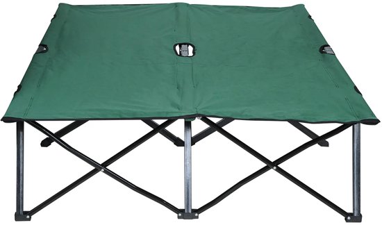 LBB Veldbed - Kampeerbed - Vouwbed - Ligbed - Stretcher- Campingbedje - Opvouwbaar - 2 Persoons - Groen van LBB — afbeelding 4