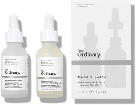 The Ordinary The Skin Support Set - Niacinamide 10% + Zinc 1% 30ml - The Ordinary - Hyaluronic Acid (HA) 2% + B5 30 ml