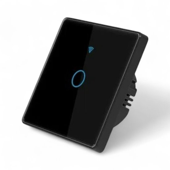 Slimme WiFi Drukknopschakelaar | Tuya Smart Life integratie | Spraakbediening via Google Home en Alexa | Inbouwontwerp | Wit | 86x86x35mm | App