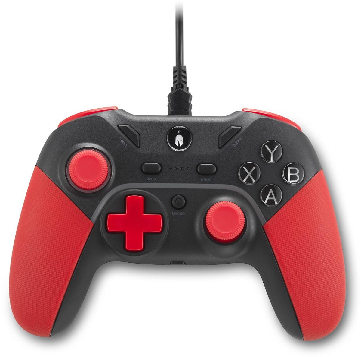 Spartan Gear - Pelekys Wired Controller (compatible with PC and playstation 3) (colour: Black/Red)