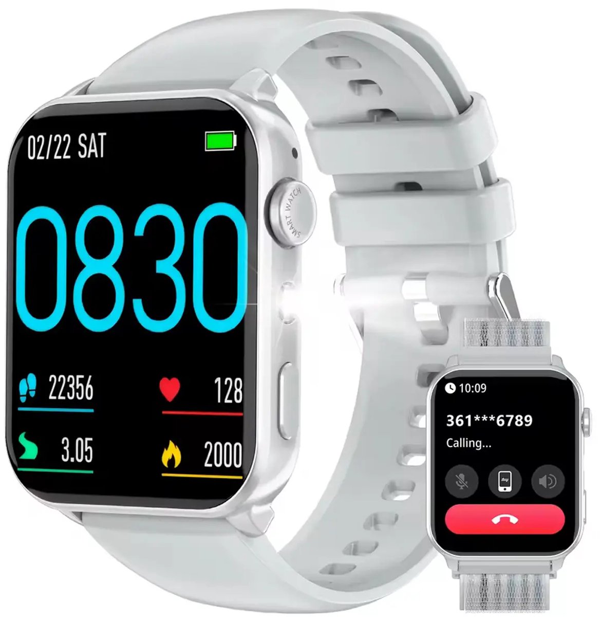 Blackview Watch - R30MAX - Smartwatch - Stappenteller - Slaapmonitor - Saturatiemeter - Compatibel met alle smartphones - Activiteitentracker - Dames en heren - Zilver
