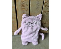 Inwolino warmteknuffel kat / poes 27 cm - magnetronknuffel - lila