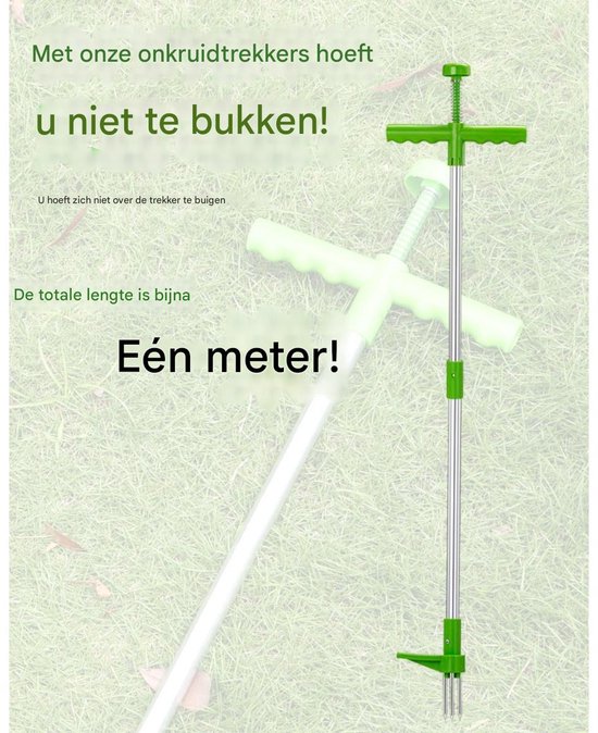 Dussdote Wieder - Tuingereedschap - Effectief wieden - Onkruidverwijderaar van aluminium buis - Wieder lengte 100 cm - Met drie bekken van Merkloos	 — afbeelding 3