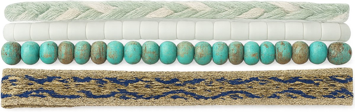 Azurro Orvino Heren Armbanden Set – Natuursteen & Kralen – Verstelbaar 19–24 cm – Mannen Armband Casual – Cadeau voor Mannen & Vaderdag – Mediterrane Stijl