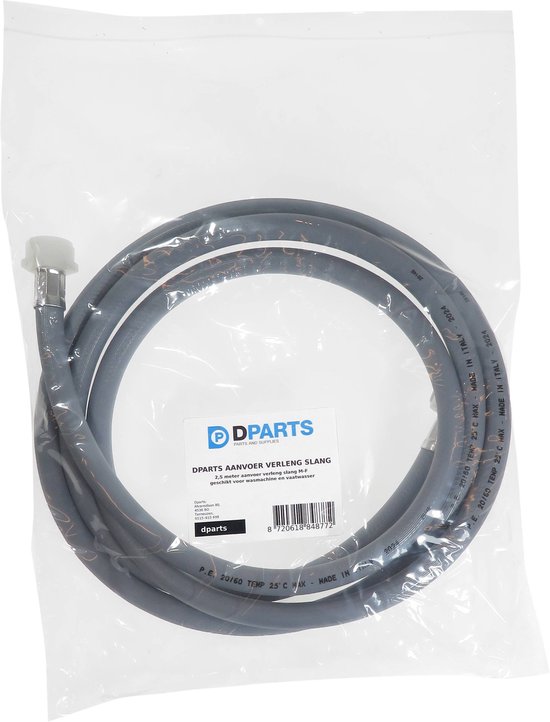 Fixem - 1.5M Verlengslang set voor wasmachine en vaatwasser - toevoerslang en afvoerslang verlengset - inclusief afvoerverbindingsstuk 19mm x 21mm en slangklemmen