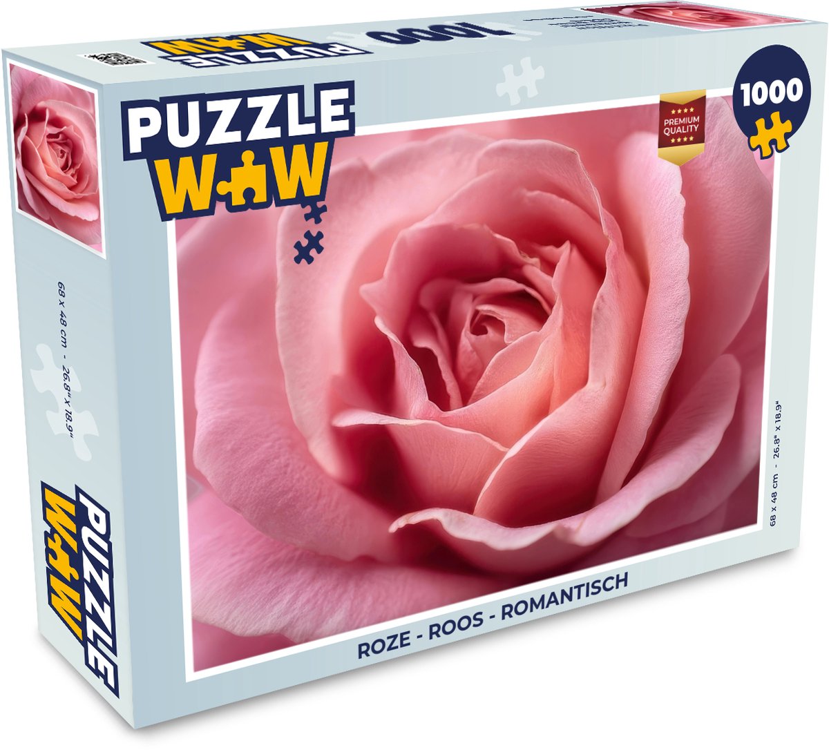 Puzzel Roze - Roos - Romantisch - Legpuzzel - Puzzel 1000 stukjes volwassenen