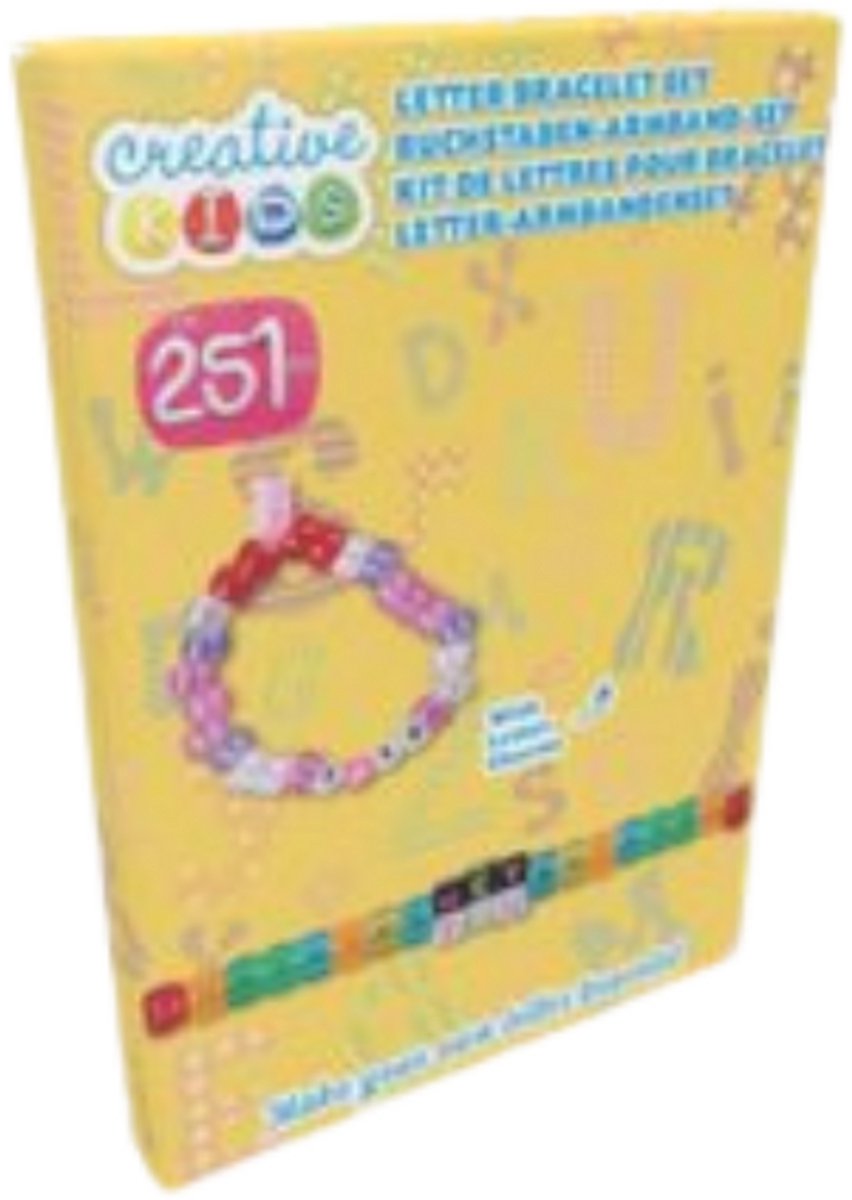Creative Kids Bracelet letter diy set 250pc - 250 Stuks - Kunststof