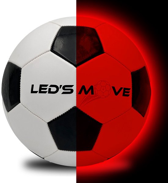 Voetbal Lumineux LedsMove | Boule Lumineuse avec Lumière | Ballon de football LED | Brillent dans le noir | Jouets lumineux | Balle Taille 5 - Modèle LS2 Traditionnel