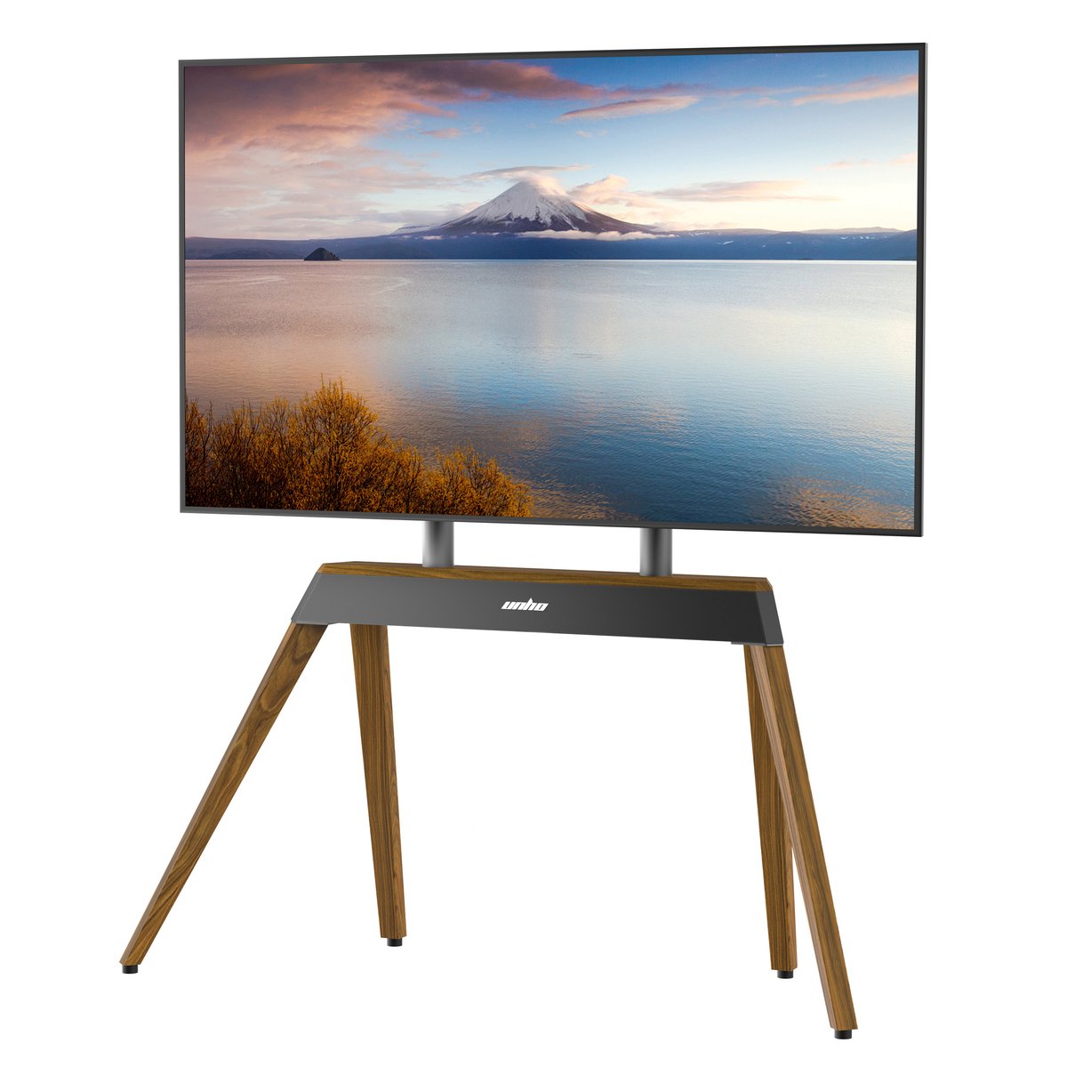 unho Floor TV Stand - Heavy Duty Stalen Staande TV Stand - voor 40“-86” TV Schermen - In Hoogte Verstelbare TV Montagestandaard - Trapezium-frame - Max VESA 600*400m - Max Belastbaar 50KG