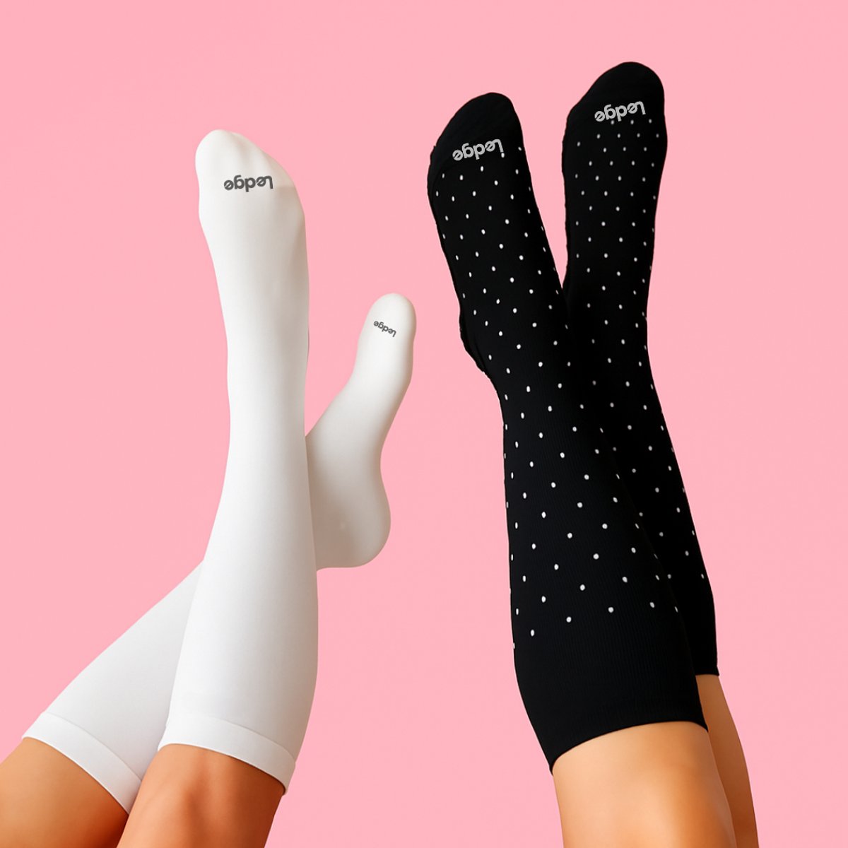 Glittery, plain slouch socks - fashionable calf