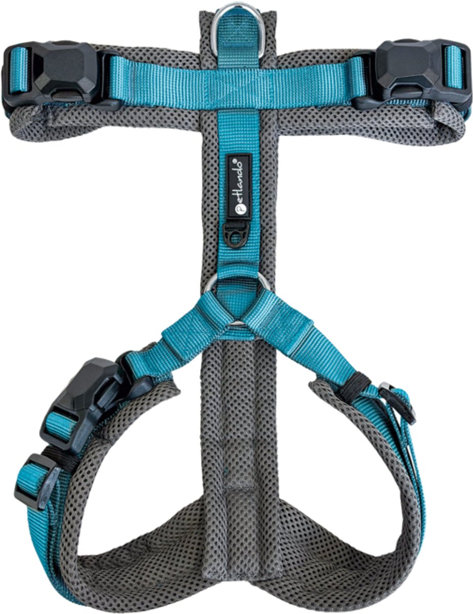 Magnetech Y-Hondentuig Comfort Antraciet/Petrol