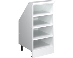 Vicco Rion Kast voor schuine wand – 40 x 81.6 cm met 4 compartimenten Wit