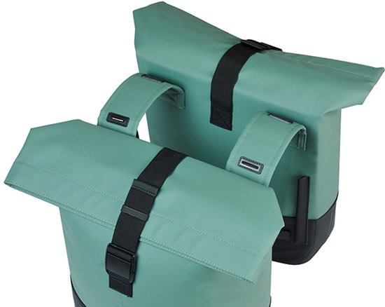 Basil Cove - Dubbele fietstas - 28-32 liter - Waterafstotend - Reflectie details - Gerecycled materiaal - groen/zwart van Basil — afbeelding 5
