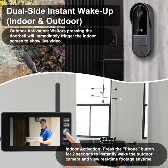 draadloze camera video deurbel budget