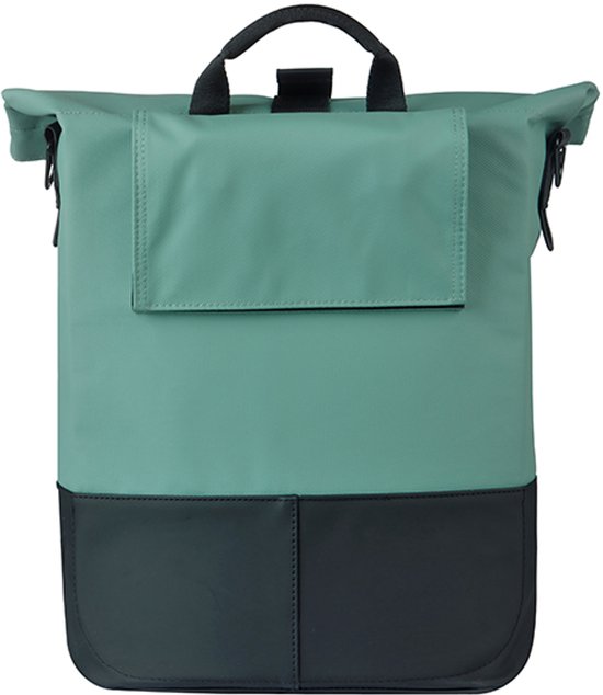 Basil Cove - Enkele fietstas - 14-16 Liter - Waterafstotend - Reflectie details - Gerecycled materiaal - MIK Hooks - groen/zwart van Basil — afbeelding 3