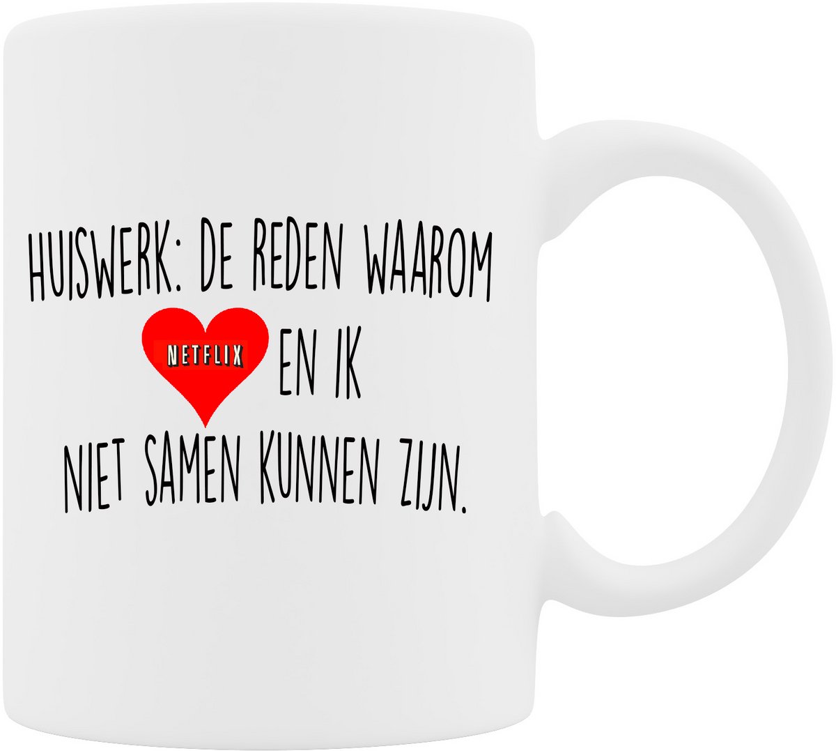 Mok - Huiswerk Netflix - Het Perfecte Back to School cadeau of studie-oppepper