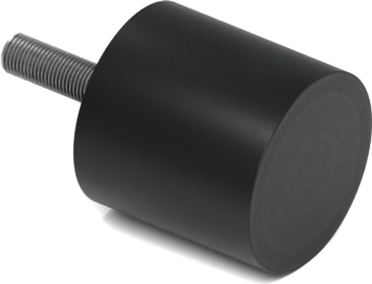 Rubbermagazijn - Trillingsvoet Type D 25x25mm - M6 - Set 10 stuks