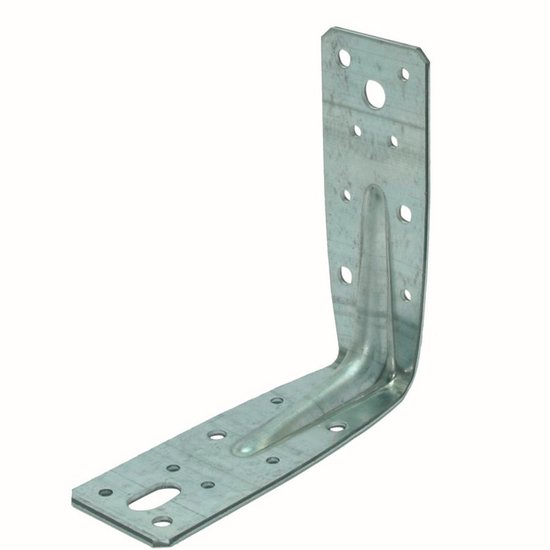 Foto: Hoekanker met ril 125x125 mm per 4 stuks 46x2 5 mm verzinkt staal versterkt l anker montagehoek