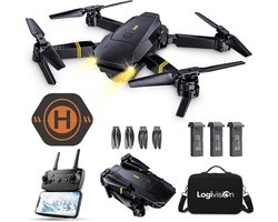 Logivision E58 Drone - Drone met 4K Camera - Mini drone - Drones - Voor Kinderen/Volwassenen - Drone DJI - Tot 90 Minuten Vliegen - Inclusief Opbergtas, Landing pad, 3 Batterijen