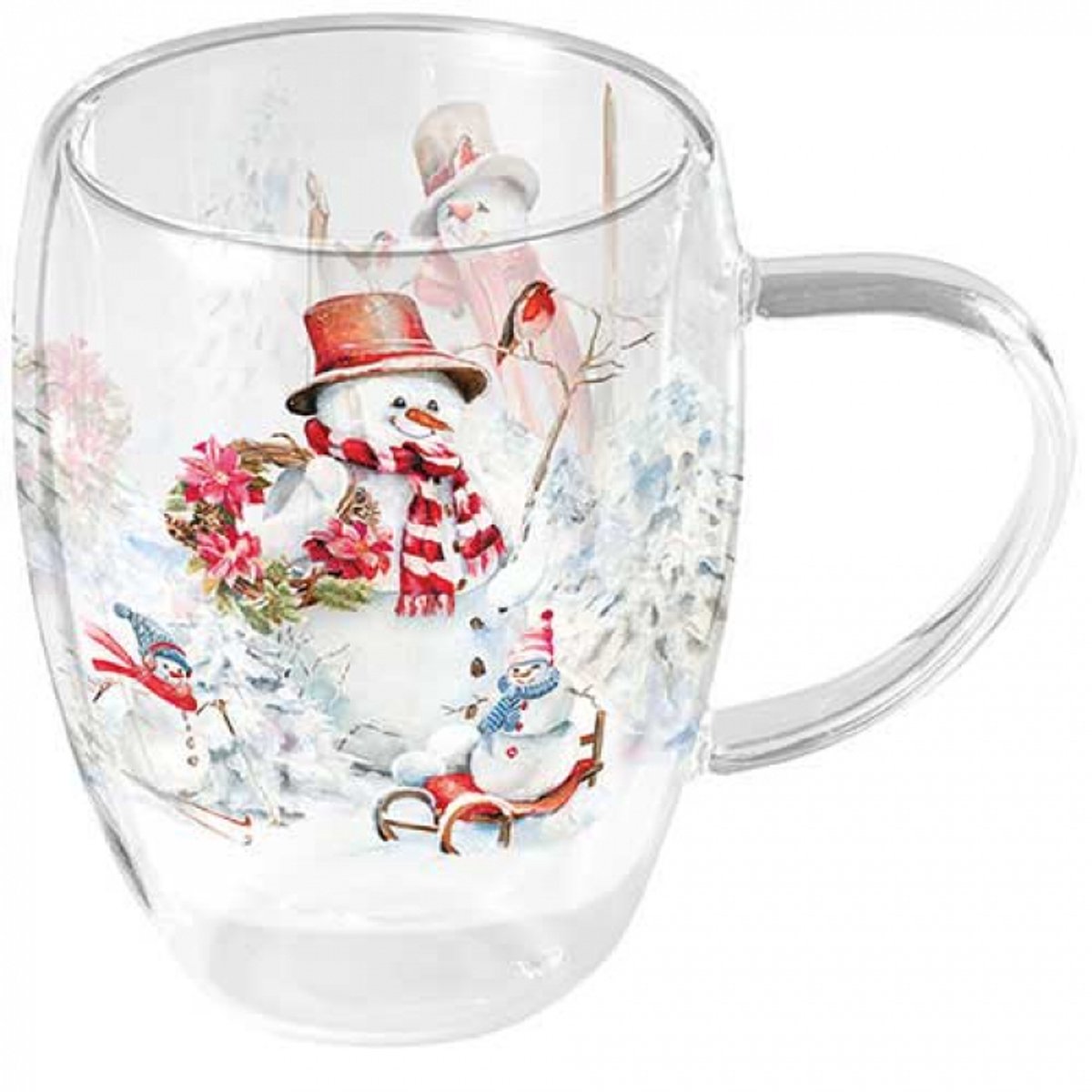 dubbelwandig-theeglas-sporty snowman-sneeuwpop-Ambiente-kado-cadeautip-winter