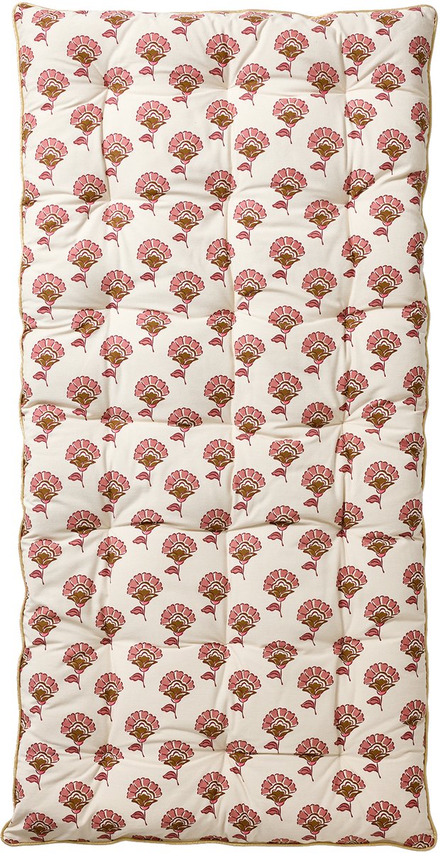 vertbaudet Bi-materiaal vloermatras met bloemen/velours Arizona
