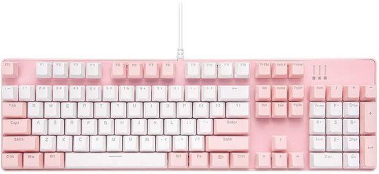 Mechanical Keyboard - Mechanisch Toetsenbord Gaming - Roze en Wit
