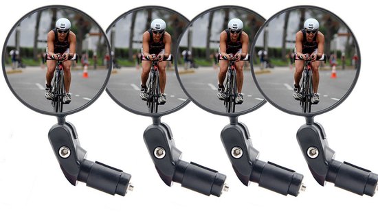 Rétroviseurs De Vélo Universels - 2 Miroirs Convexes Réglables à 360° - Pour Guidon De 15 à 35 Mm - VTT, Route, électrique, Scooter