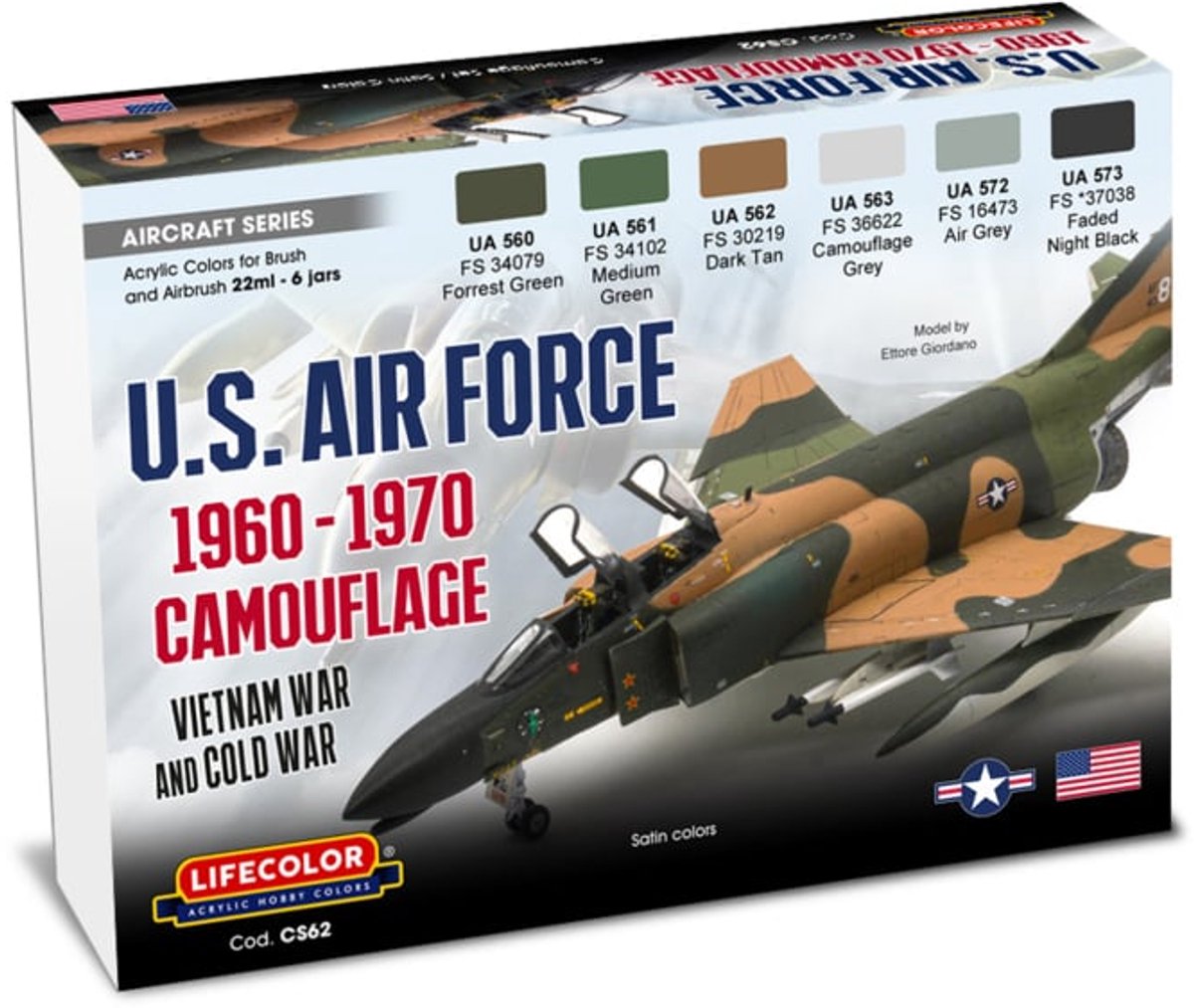 CS62 Lifecolor US Airforce 1960-1970 Camouflage Vietnam and Cold War