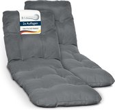 Beautissu Flair RL 2x – Coussin de chaise longue Coussin de jardin Chaise longue – Coussin de bain de soleil pour salon de Jardin 190x60x8 cm Anthracite