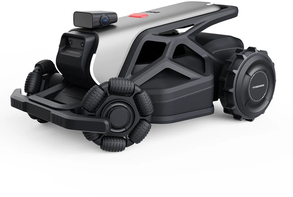 AIRSEEKERS Elektrische Robotmaaiers - 360° AirVision veiligheidsnavigatie - Drie instelbare maaihoogtes -Voor azons tot ca. 2400 m²