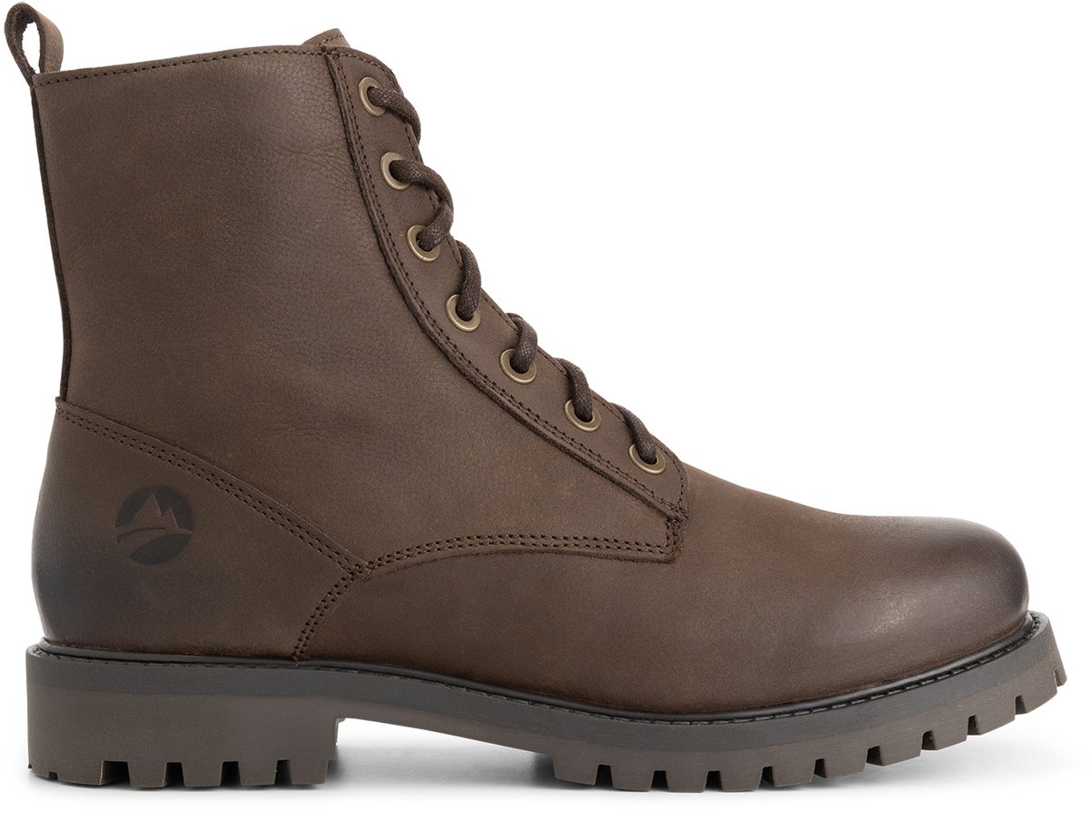 Travelin’ Akland Heren Veterboots Nubuck Donkerbruin