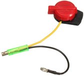 4-pins 2, IP65 waterdichte aan/uit-tuimelschakelaar voor buiten, inline kabelschakelaar, buitenpositie met tuimelknop (rood