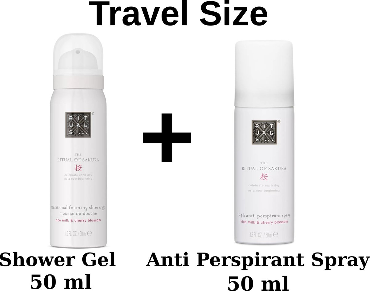 Rituals of Sakura - Duo Travel Set - Shower Gel 50 ml + Anti Perspirant Spray 50 ml