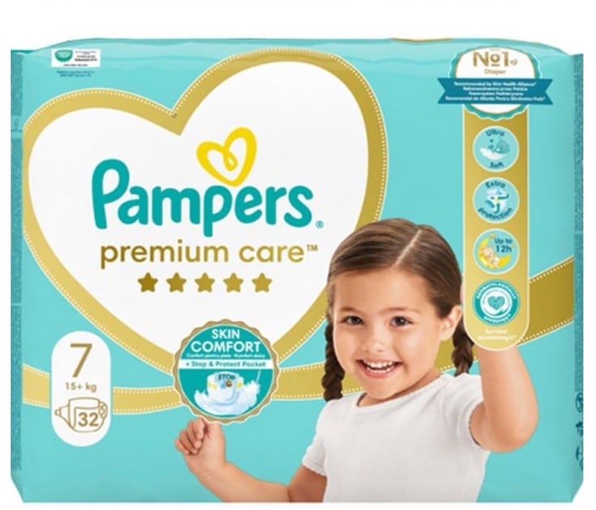 Pampers Premium care Luiers - Maat 7 - 96 Stuks - 15kg+