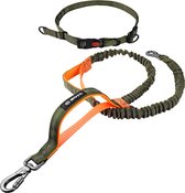 Laisse pour chien BOTC - Laisse de course pour chien - jusqu'à 170 cm - Laisse de course avec ceinture réfléchissante