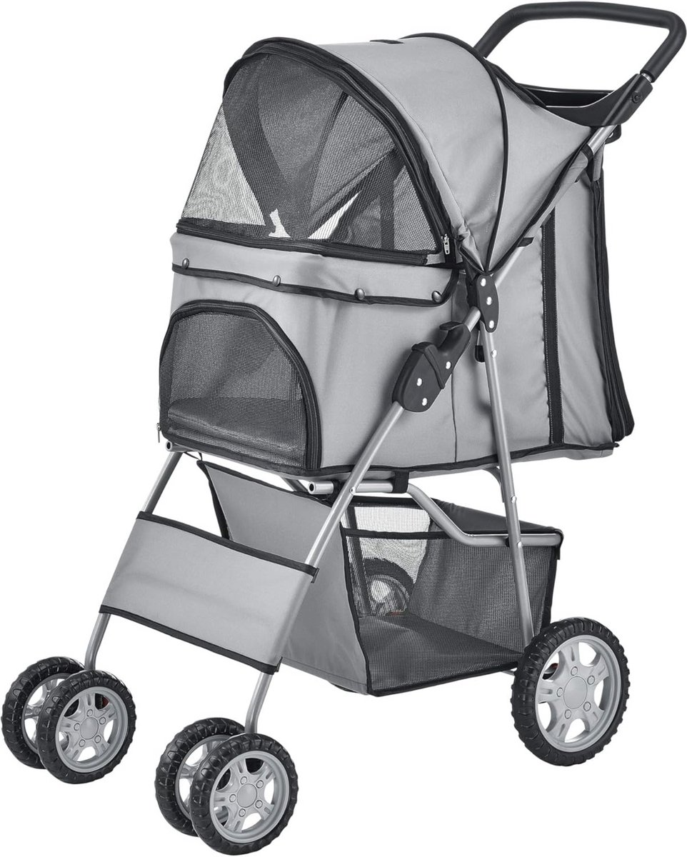 Hondenbuggy 4 Wielen - Ideaal voor Honden, Katten en Kleine Huisdieren