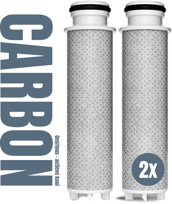 VITASENSE Douchefilter Carbon – Actieve Kool – Verwijdert Chloor & Kalk – 2 Stuks