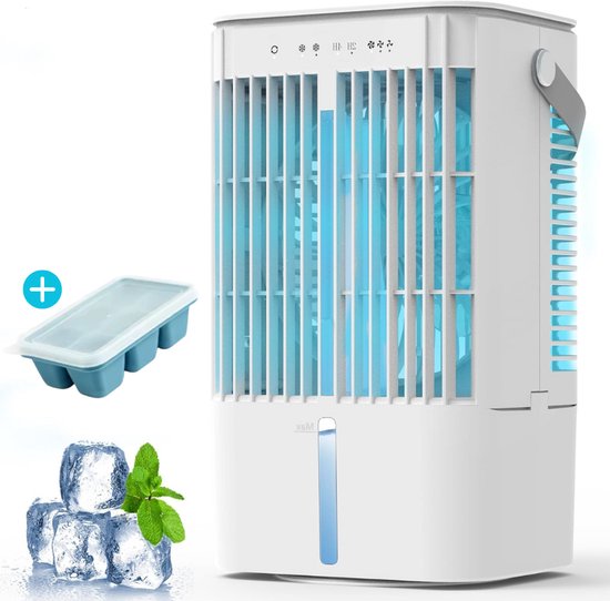Foto: Dynter mobiele airconditioning draagbar airco aircooler draadloze luchtkoeler mini ventilator zwart sm211
