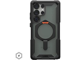 UAG Plasma XTE Hoesje Geschikt voor Samsung Galaxy S25 Ultra - Compatibel met MagSafe / Qi2 - Back Cover met Standaard - Zwart/Oranje