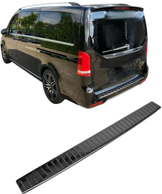 Bumperbeschermer Rvs Compatibel met Mercedes w447 Klasse en VITO 3 2014+ Geborsteld Donker
