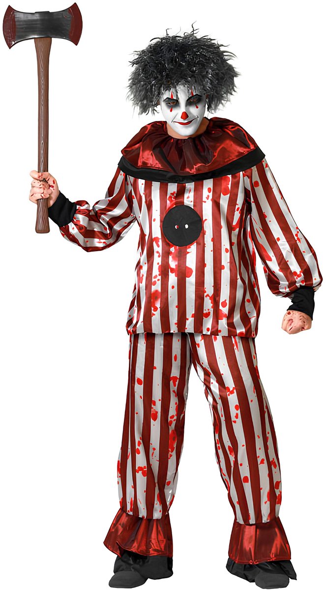 ATOSA - Nachtmerrieachtige clownskostuum voor mannen - XS / S (34 tot 36)