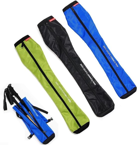 Foto: Waterdichte opbergtas voor trekkingstokken draagbare opbergtas voor wandelstokken en tentstokken met 80 cm lengte groen 