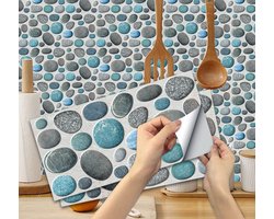 6 Stuks 3D Tegelstickers - Natuursteen & Baksteen Look | Waterdicht PVC Zelfklevend Folie (15x30 cm) | Voor Keukenbacksplach & Badkamer | Hoogwaardig Reliëf Effect | Eenvoudig Aanbrengen + Schimmelwerend