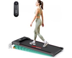 Y-RAIN Loopband - met 9% Helling - 2,5 PK Borstelloze Motor - Snelheidsbereik 0,8-6 km/u voor thuis en op kantoor - 2 in 1 - Walking Pad - Afstandsbediening - Zwart.