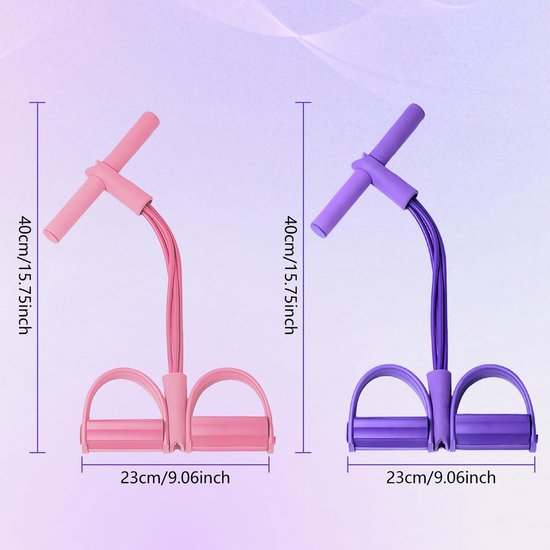 Bandes de résistance, extracteur de pédale de Yoga à 4 tubes, corde de traction élastique, équipement de Fitness pour l'entraînement de l'abdomen, de la taille et des bras 18 Bandes de résistance, extracteur de pédale de Yoga à 4 tubes, corde de traction élastique, équipement de Fitness pour l'entraînement de l'abdomen, de la taille et des bras 18