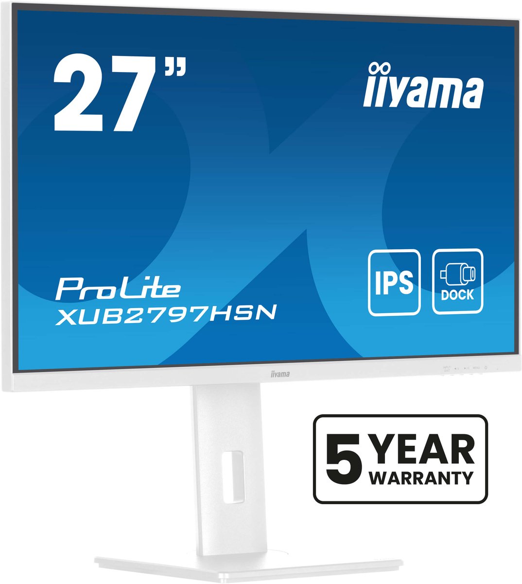 iiyama ProLite XUB2797HSN-W2 ledmonitor 100 Hz, HDMI, DisplayPort, USB-C, RJ45 (LAN), Audio