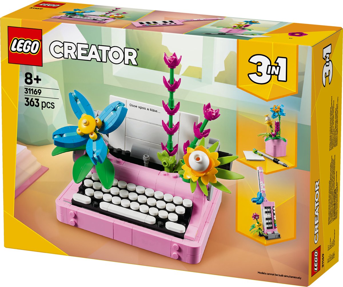 LEGO Creator 3in1 Typemachine met bloemen, Keytar en bloempot Speelgoed voor Kinderen 31169 — afbeelding 21
