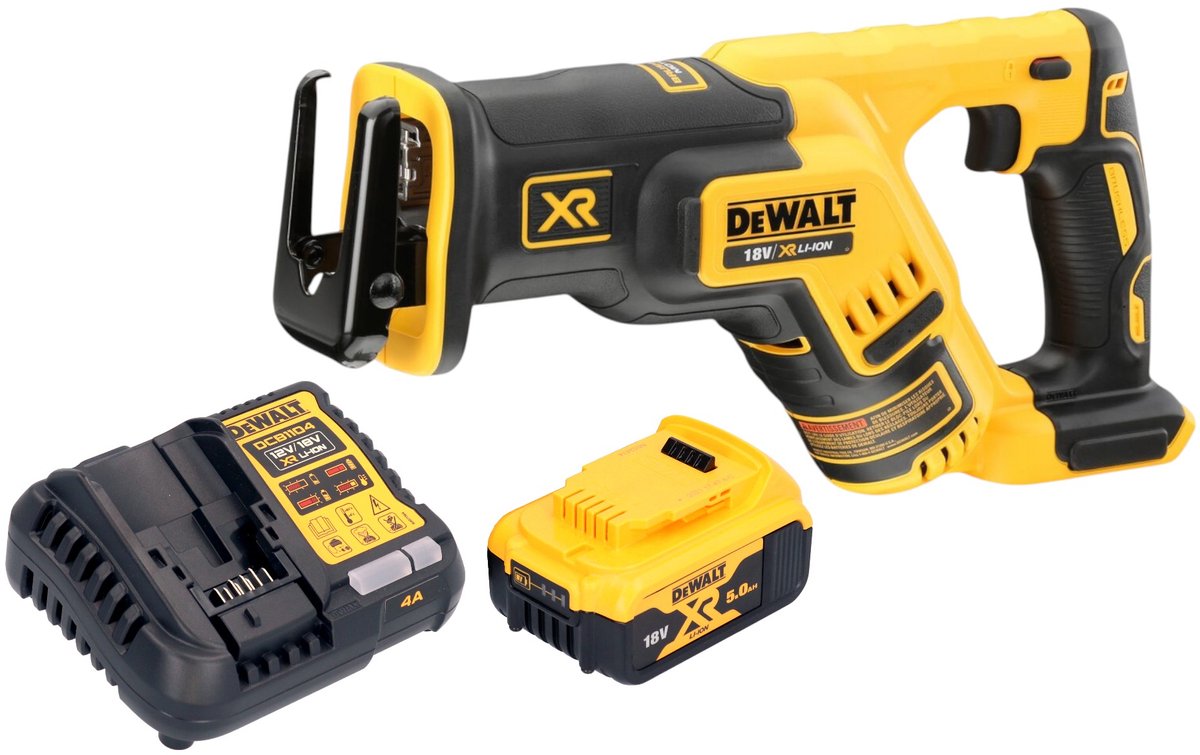 DeWalt DCS 367 P1 accu-reciprozaag 18 V borstelloos + 1x oplaadbare accu 5.0 Ah + lader