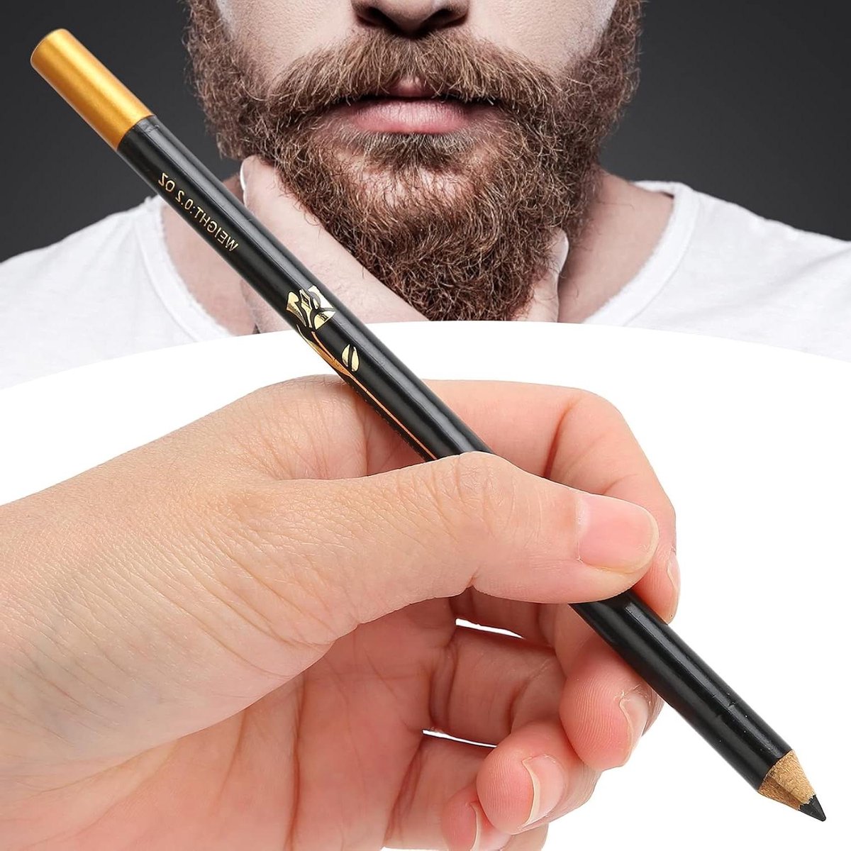 Professioneel baardpotlood voor het vullen en stylen van baarden - zwarte kleur