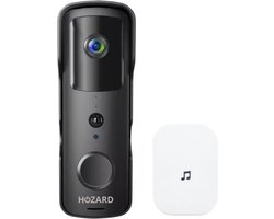 Hozard® Hozard® Deurbel met Camera en DingDong – - Batterij - Zonder abo - AI nee - 1080p